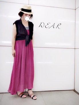 「rps（アールピーエス）のアイテム（サンダル）」を使った、＊megu＊さん（レディース・163cm）の夏コーディネート