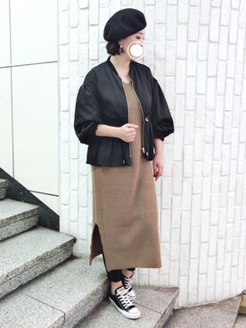 「rps（アールピーエス）のアイテム（ブルゾン）」を使った、＊megu＊さん（レディース・163cm）の秋コーディネート