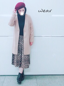 「ベージュコート」｜「アイテム（チェスターコート）」を使った、＊megu＊さん（レディース・163cm）の秋コーディネート