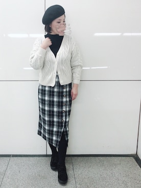 「rps（アールピーエス）のアイテム（帽子）」を使った、＊megu＊さん（レディース・163cm）の冬コーディネート