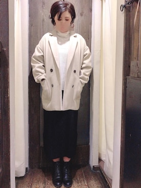 「rps（アールピーエス）のアイテム（その他アウター）」を使った、＊megu＊さん（レディース・163cm）の秋コーディネート
