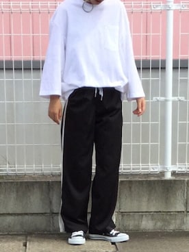 「87mm（87mm）のアイテム（Tシャツ/カットソー、ホワイト系）」を使った、yukiさんの冬コーディネート