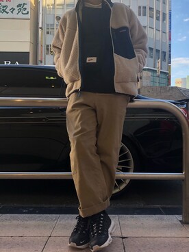 「TOMMY HILFIGER」｜「アイテム（ブルゾン）」を使った、たくみさん（メンズ・174cm）の冬コーディネート