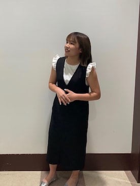 「ディナー」｜「アイテム（オールインワン・サロペット）」を使った、伊藤さん（レディース・152cm）の夏コーディネート