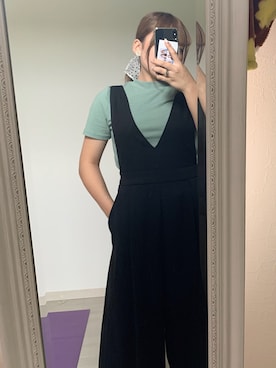 「INGNI（イング）のアイテム（オールインワン・サロペット）」を使った、伊藤さん（レディース・152cm）の夏コーディネート