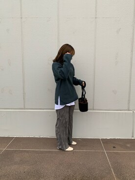 「ITEMS URBANRESEARCH（アイテムズ アーバンリサーチ）のアイテム（ショルダーバッグ）」を使った、伊藤さん（レディース・152cm）の秋コーディネート