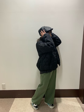 「WEGO（ウィゴー）のアイテム（ハンチング/ベレー帽）」を使った、伊藤さん（レディース・153cm）の冬コーディネート