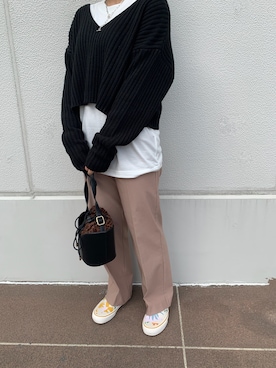 「Lattice（Lattice）のアイテム（アクセサリー）」を使った、伊藤さん（レディース・153cm）の冬コーディネート