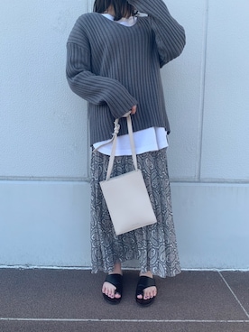 「ITEMS URBANRESEARCH（アイテムズ アーバンリサーチ）のアイテム（ショルダーバッグ）」を使った、伊藤さん（レディース・153cm）の春コーディネート