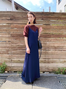 「夏秋ミックス」｜「アイテム（ワンピース/ドレス）」を使った、Elle_ch    さん（レディース・152cm）の夏コーディネート