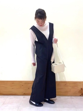 「FEELING MADE（フィーリングメイド）のアイテム」を使った、coen あまのさん（レディース・164cm）の秋コーディネート