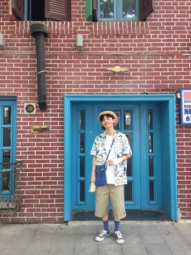 「アイテム（タイツ/ストッキング）」を使った、二百狗Vintageさん（メンズ・180cm）の春コーディネート
