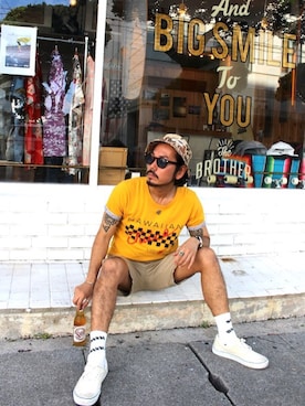 「Lightning Bolt（ライトニングボルト）のアイテム」を使った、fumioさん（メンズ・168cm）の春コーディネート