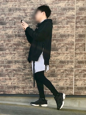 「improves（インプローブス）のアイテム（パーカー）」を使った、ねるさん（メンズ・164cm）の秋コーディネート