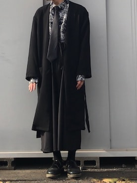 「アイテム（サスペンダー）」を使った、ねるさん（メンズ・164cm）の冬コーディネート