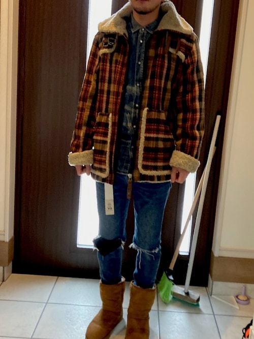 Diesel ディーゼル のムートンコートを使ったメンズ人気ファッションコーディネート Sciaky