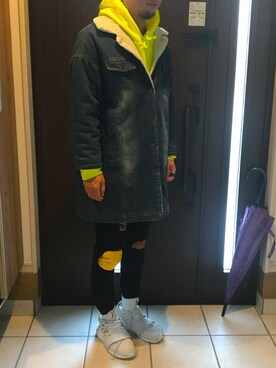 「no brand（ノーブランド）のアイテム（その他アウター）」を使った、Lil' 44さん（メンズ・175cm）の冬コーディネート