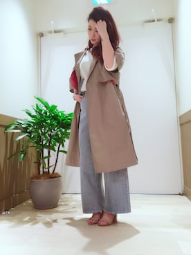 「DIESEL（ディーゼル）の00SWWZ0NAOQ（その他アウター、ベージュ系）」を使った、あおきさん（レディース・160cm）の冬コーディネート