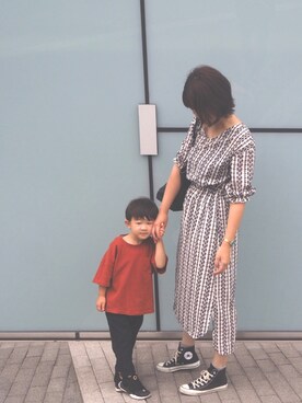 「mystic（ミスティック）のアイテム」を使った、あちゃさんさん（キッズ・92cm）の夏コーディネート