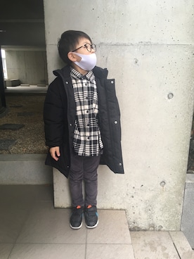 「kids」｜「アイテム（その他アウター）」を使った、あちゃさんさん（キッズ・110cm）の冬コーディネート