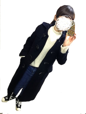 「A part by（アパートバイ）のアイテム（ダッフルコート）」を使った、れいさん（レディース・162cm）の冬コーディネート