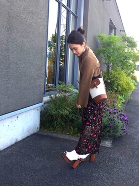 Nishizawa Ayaneさんの「キャンバスバケツショルダーバッグ」を使ったコーディネート