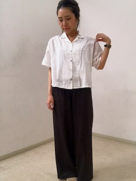 「SEVENDAYS=SUNDAY（セブンデイズサンデイ）のアイテム（その他パンツ）」を使った、Nishizawa Ayaneさん（レディース・148cm）の春コーディネート