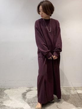 「SEVENDAYS=SUNDAY（セブンデイズサンデイ）のアイテム（ワンピース/ドレス）」を使った、Nishizawa Ayaneさん（レディース・148cm）の秋コーディネート