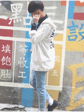 「Solvil et Titusのアイテム」を使った、Hugo Hoさん（メンズ・175cm）の春コーディネート