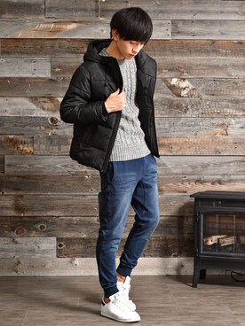 「MinoriTY（マイノリティ）のアイテム（ブルゾン）」を使った、REONさん（メンズ・173cm）の冬コーディネート