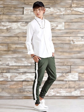 「MinoriTY（マイノリティ）のアイテム」を使った、REONさん（メンズ・173cm）の春コーディネート