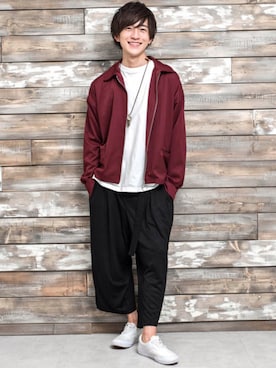 「MinoriTY（マイノリティ）のアイテム（ブルゾン）」を使った、REONさん（メンズ・173cm）の春コーディネート