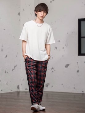 「MinoriTY（マイノリティ）のアイテム」を使った、REONさん（メンズ・173cm）の夏コーディネート