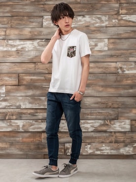 「ポケットＴシャツ」｜REONさん（メンズ・173cm）の夏コーディネート