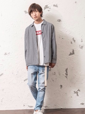 「MinoriTY（マイノリティ）のアイテム（その他アウター）」を使った、REONさん（メンズ・173cm）の秋コーディネート