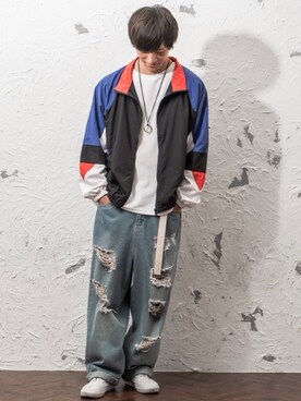 「MinoriTY（マイノリティ）のアイテム（ナイロンジャケット）」を使った、REONさん（メンズ・173cm）の秋コーディネート