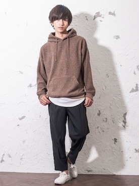 「MinoriTY（マイノリティ）のアイテム」を使った、REONさん（メンズ・173cm）の秋コーディネート