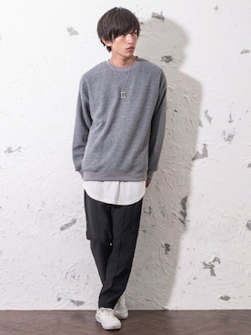 「MinoriTY（マイノリティ）のアイテム（スウェット）」を使った、REONさん（メンズ・173cm）の秋コーディネート
