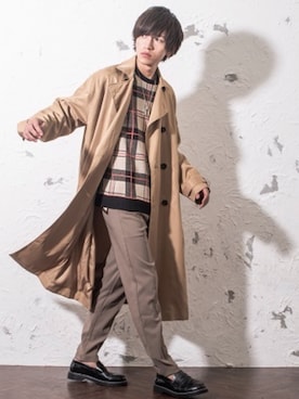 「MinoriTY（マイノリティ）のアイテム（ダウンジャケット/コート）」を使った、REONさん（メンズ・173cm）の秋コーディネート
