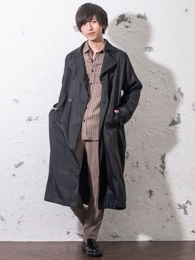 「MinoriTY（マイノリティ）のアイテム（ダウンジャケット/コート）」を使った、REONさん（メンズ・173cm）の秋コーディネート