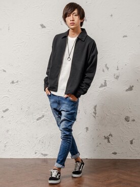 「MinoriTY（マイノリティ）のアイテム（その他アウター）」を使った、REONさん（メンズ・173cm）の秋コーディネート
