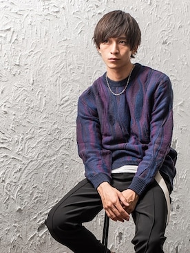 「紫」｜REONさん（メンズ・173cm）の秋コーディネート