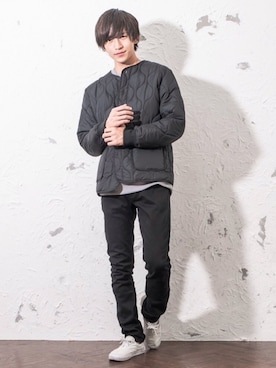 「MinoriTY（マイノリティ）のアイテム（その他アウター）」を使った、REONさん（メンズ・173cm）の冬コーディネート