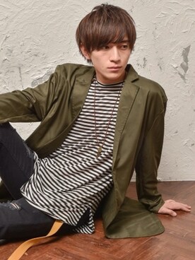 「MinoriTY（マイノリティ）のアイテム（チェスターコート）」を使った、REONさん（メンズ・173cm）の冬コーディネート