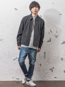 「MinoriTY（マイノリティ）のアイテム（ブルゾン）」を使った、REONさん（メンズ・173cm）の春コーディネート