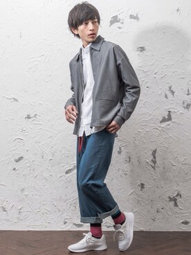 「MinoriTY（マイノリティ）のアイテム（ブルゾン）」を使った、REONさん（メンズ・173cm）の春コーディネート