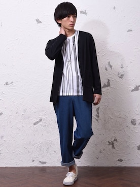 「MinoriTY（マイノリティ）のアイテム（その他）」を使った、REONさん（メンズ・173cm）の春コーディネート