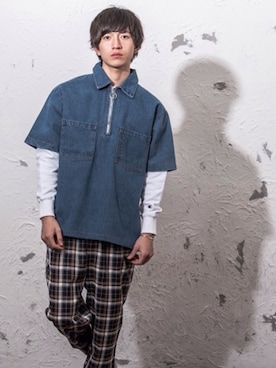 「Champion」｜REONさん（メンズ・173cm）の春コーディネート