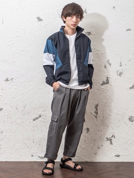 「MinoriTY（マイノリティ）のアイテム（その他アウター）」を使った、REONさん（メンズ・173cm）の春コーディネート