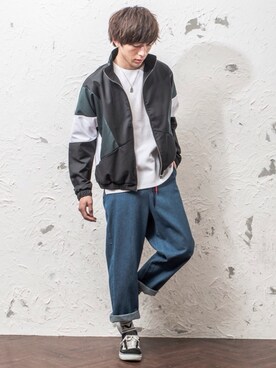 「MinoriTY（マイノリティ）のアイテム（その他アウター）」を使った、REONさん（メンズ・173cm）の春コーディネート